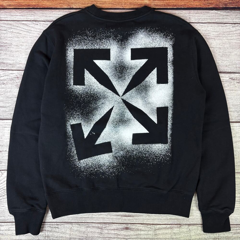 OFF-WHITE Virgil Abloh Stencil Spray Paint Arrows AUTHENTIC Crewneck